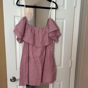Striped Red Ruffle dress
